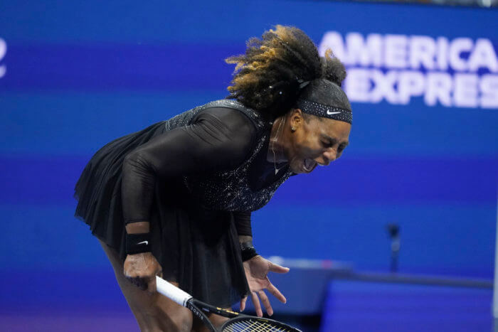 Serena Williams screams during her third round loss at the US Open