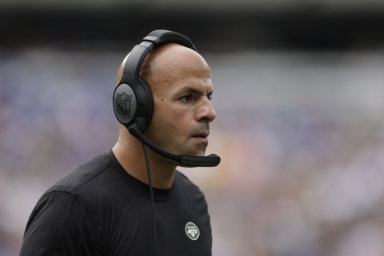 Jets head coach Robert Saleh addresses media at league meetings
