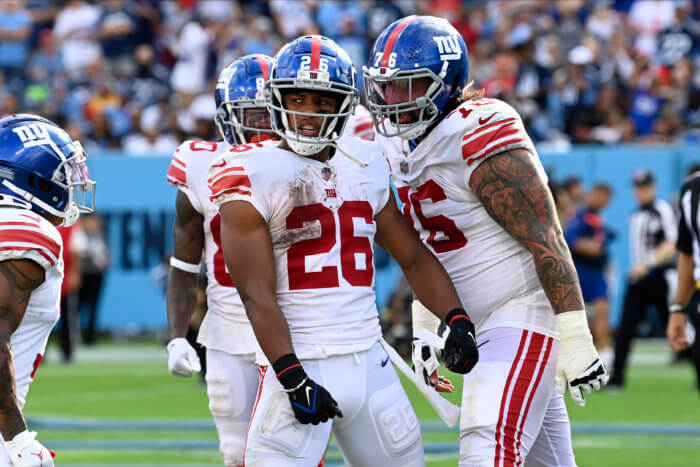 Saquon Barkley of the New York Giants is a good player prop on Monday