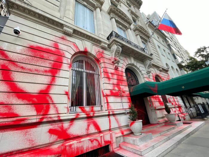 Russian Consulate building vandalized