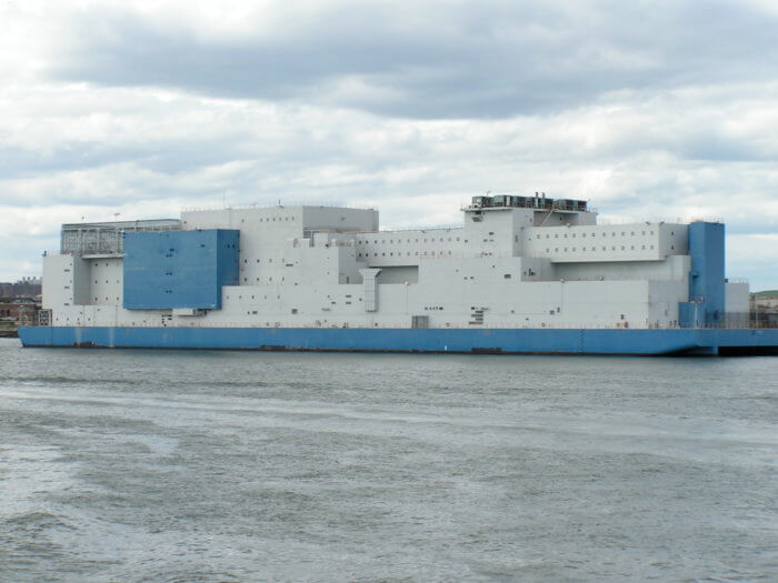 Inmate takes deadly dive off floating jail in Bronx
