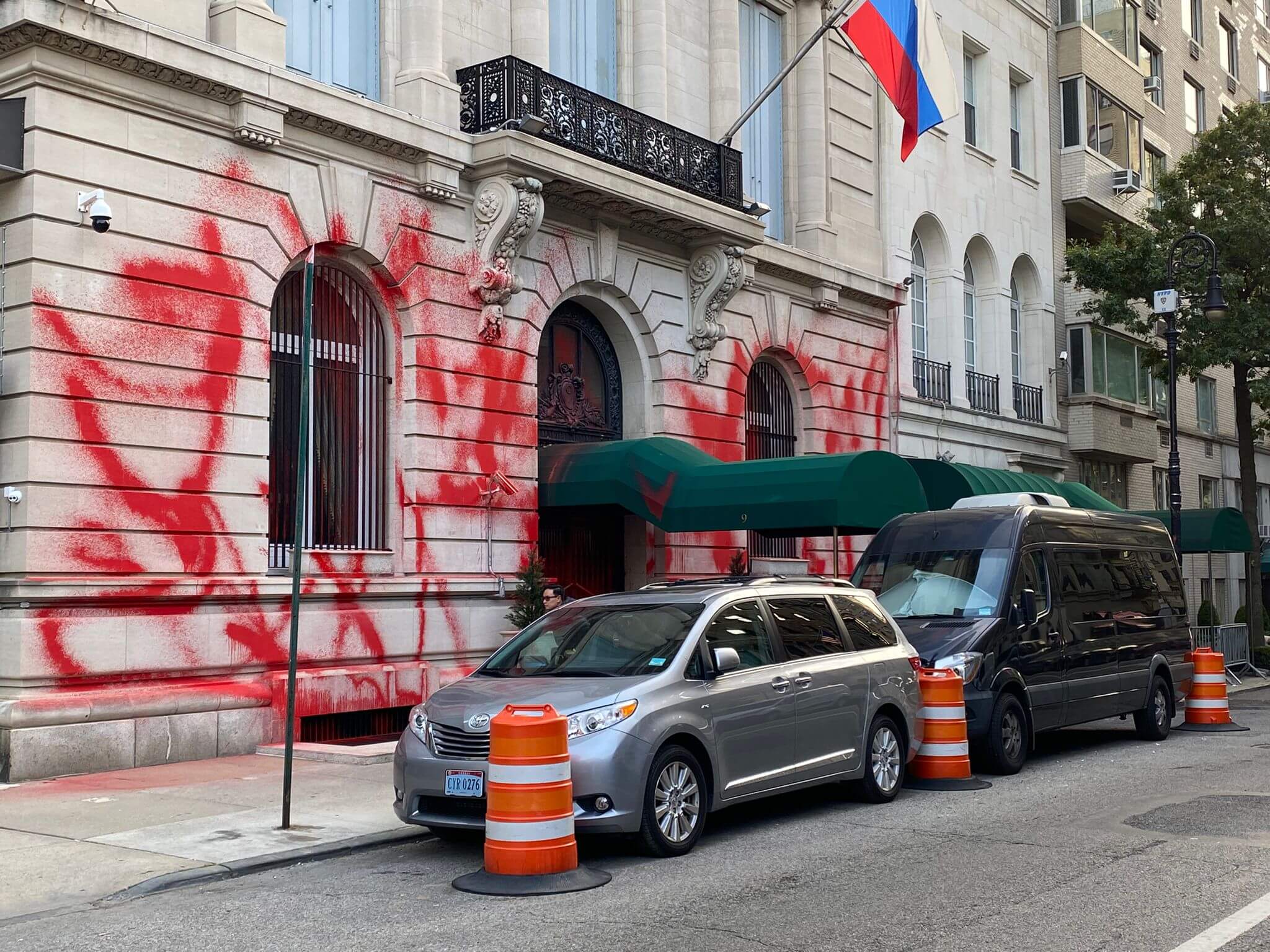 Russian Consulate building vandalized