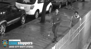Two men sought in Harlem for firing into a crowd.