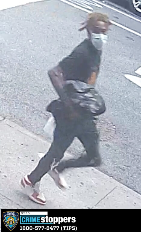 A suspect sought for robbing a man in the Bronx last month.