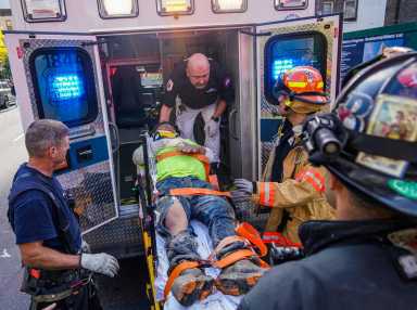 Man rescued after Upper East Side fall down hole