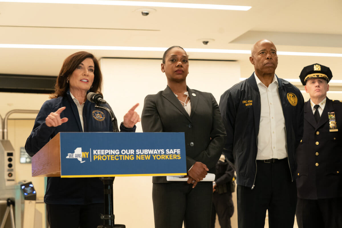 Governor Kathy Hochul announces safety regulations in subways