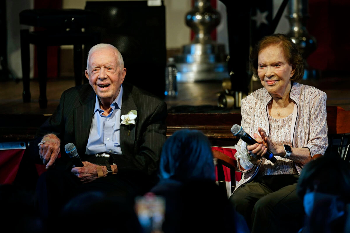 Former President Jimmy Carter celebrating his 98th birthday