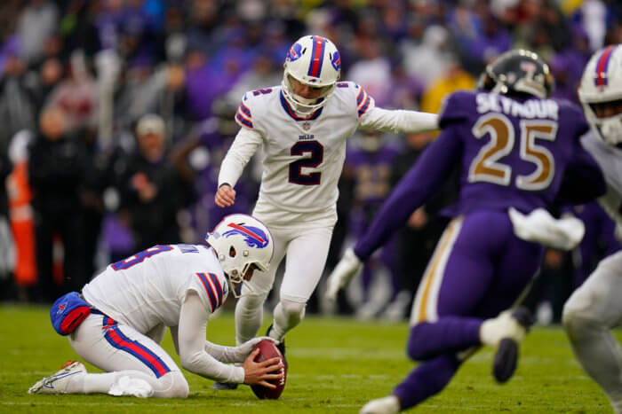 Buffalo Bills score 20 unanswered points to comeback and beat the Baltimore Ravens 23-20 2 Tyler Bass Buffalo Bills