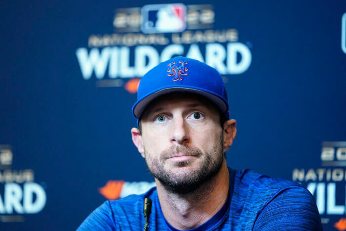 Mets' ace Max Scherzer claims umps also dislike rigid pitch clock 2 Max Scherzer Mets Game 1 NL Wild Card Series
