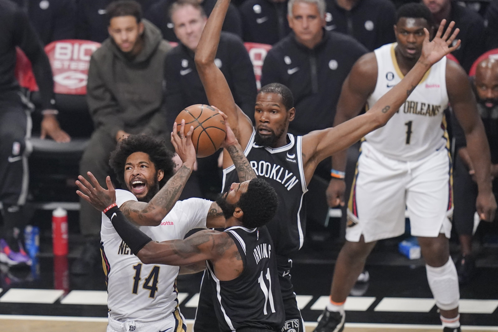 Nets GM Sean Marks, Kevin Durant reacts to Kyrie Irving suspension