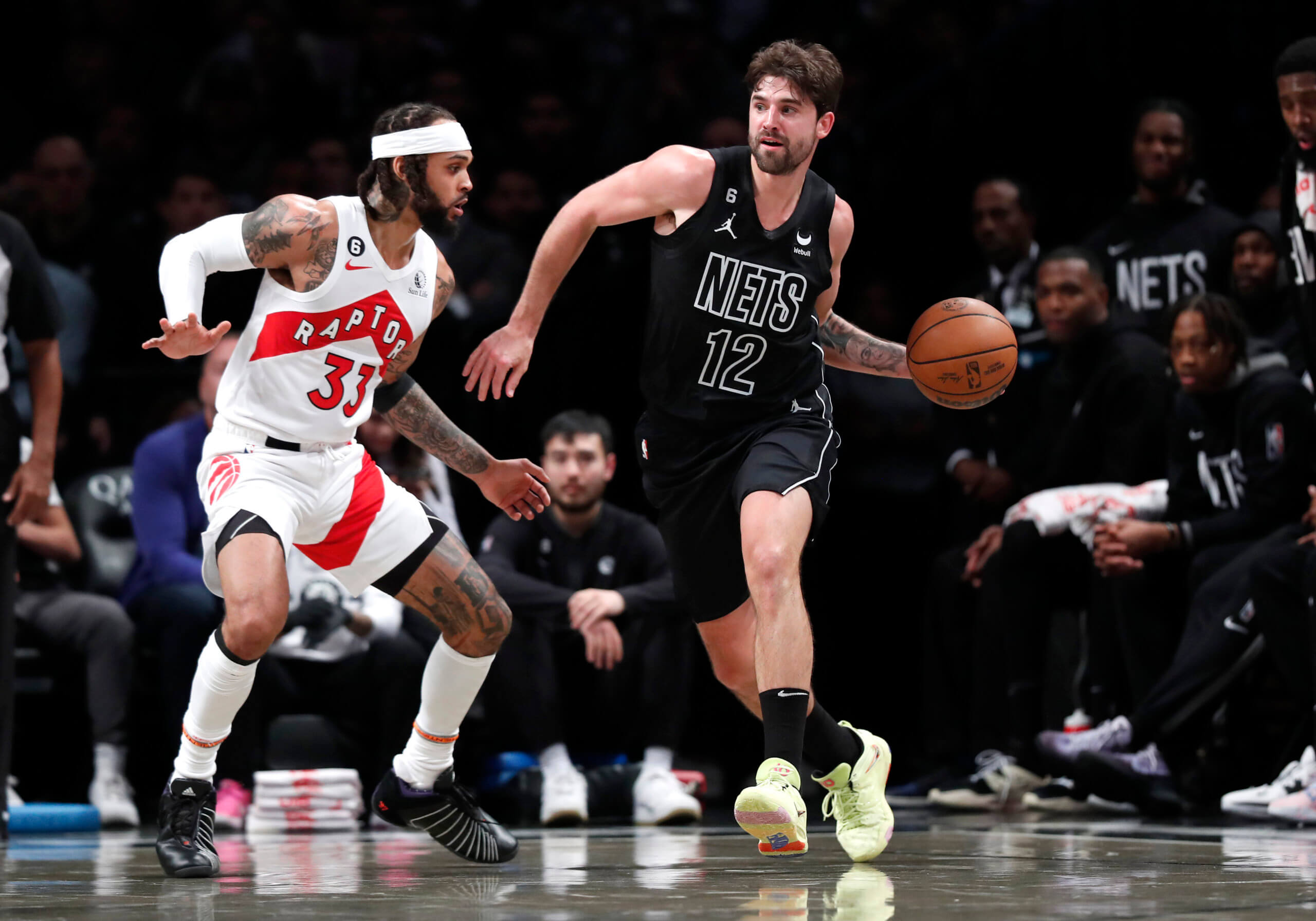 Brooklyn Nets' Joe Harris during the first half of an NBA