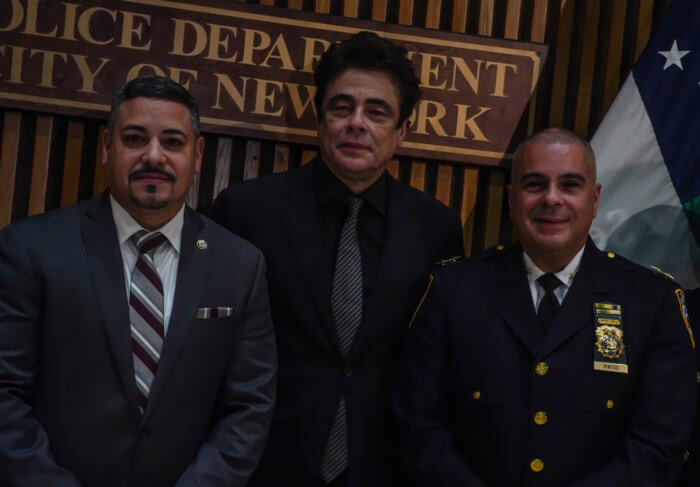 Benicio Del Toro and others celebrate Hispanic Heritage Month with the NYPD