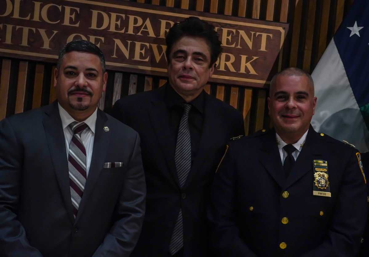 Benicio Del Toro and others celebrate Hispanic Heritage Month with the NYPD