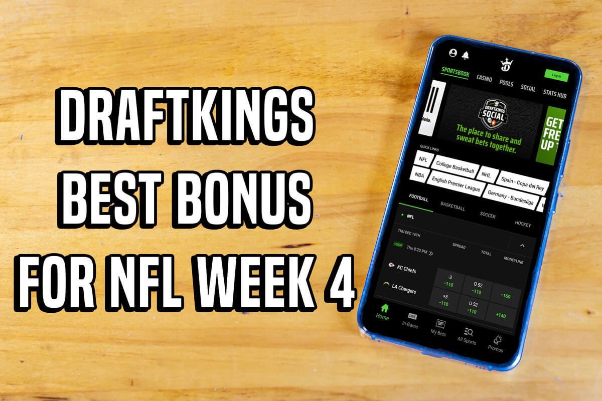 DraftKings promo code best sign up bonus for Sunday NFL Week 4 amNewYork