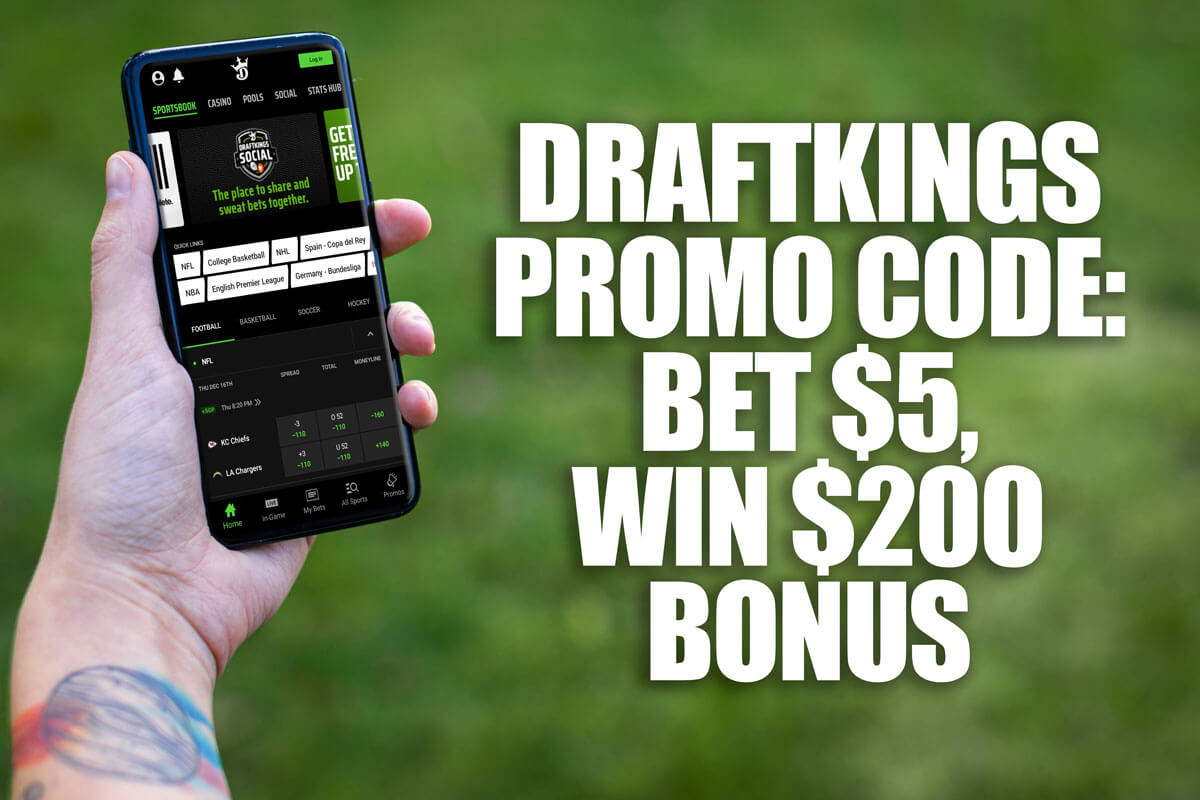 DraftKings promo code get insane bet 5, win 200 NFL bonus Sunday
