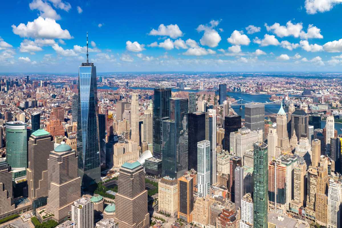 Aerial view of Manhattan in New York