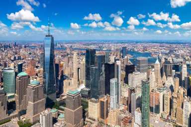 Aerial view of Manhattan in New York