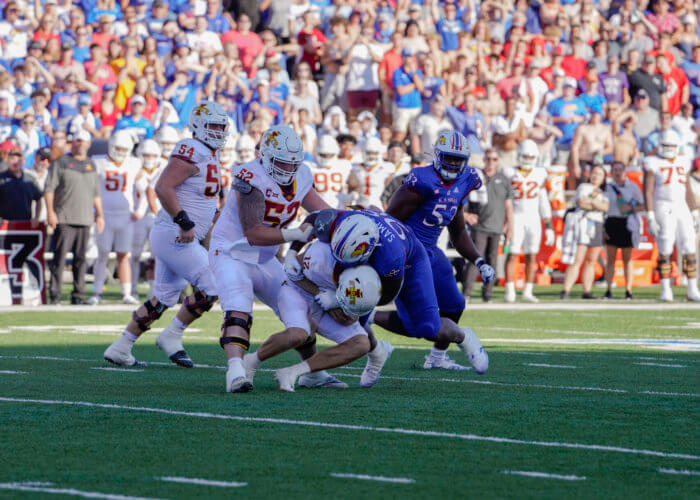 The Kansas defense stifled Iowa State in last week's college football showdown