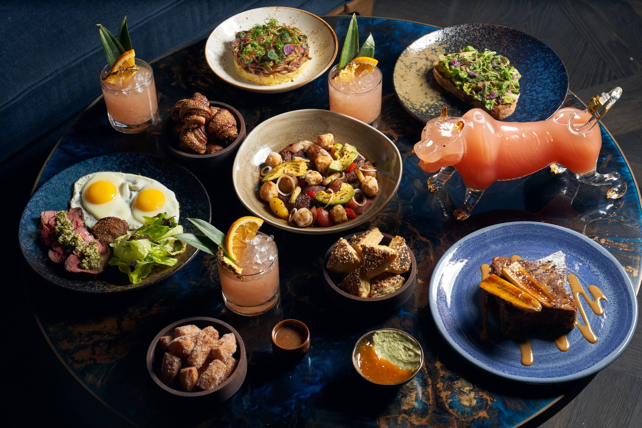 A selection of KYU's brunch options.