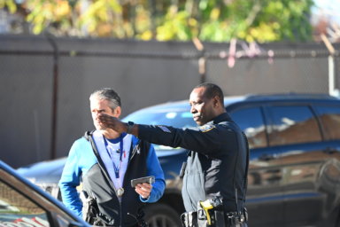 cops outside Brooklyn restaurant shooting