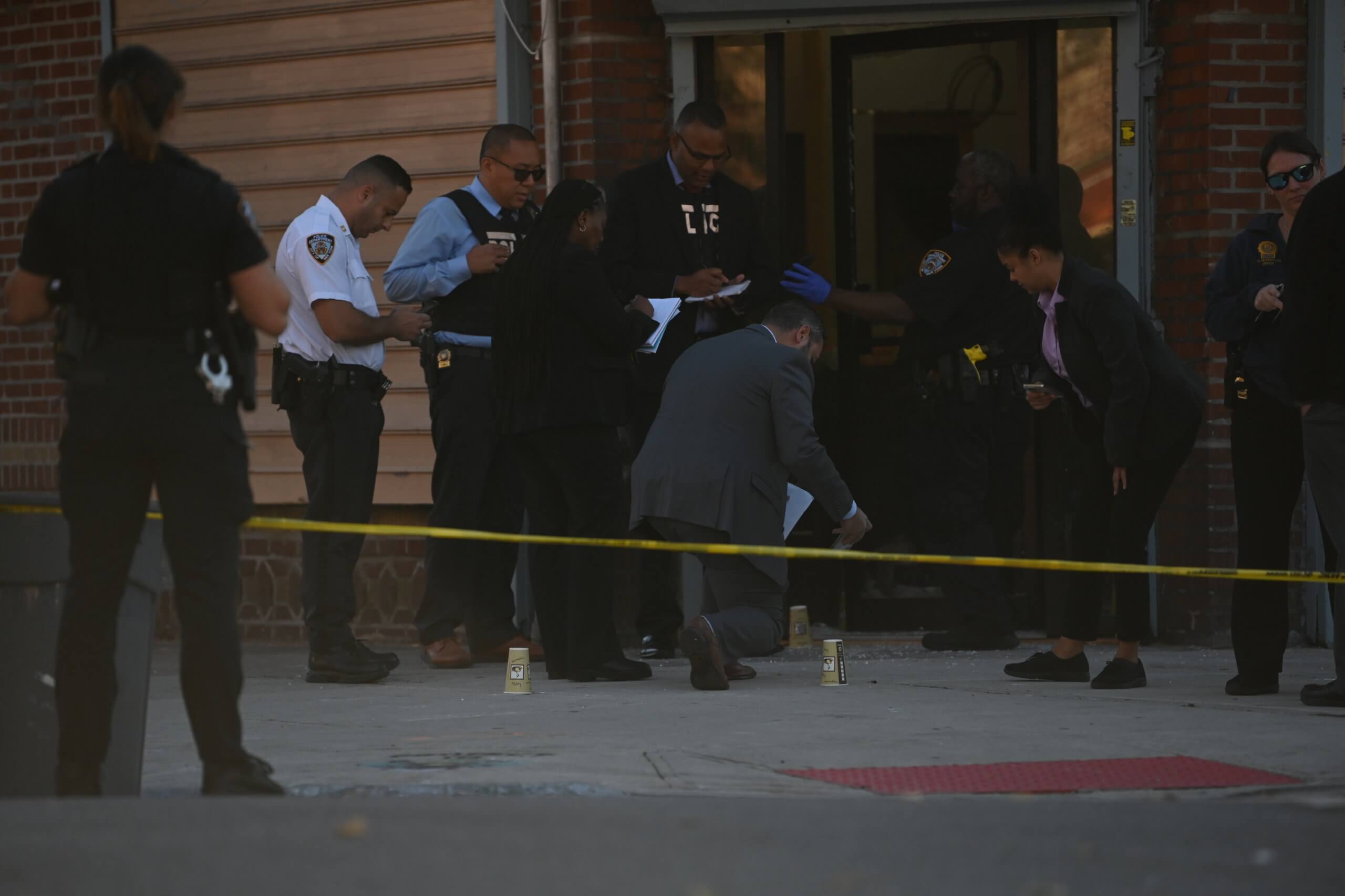 cops mark bullets at brownsville restaurant shooting