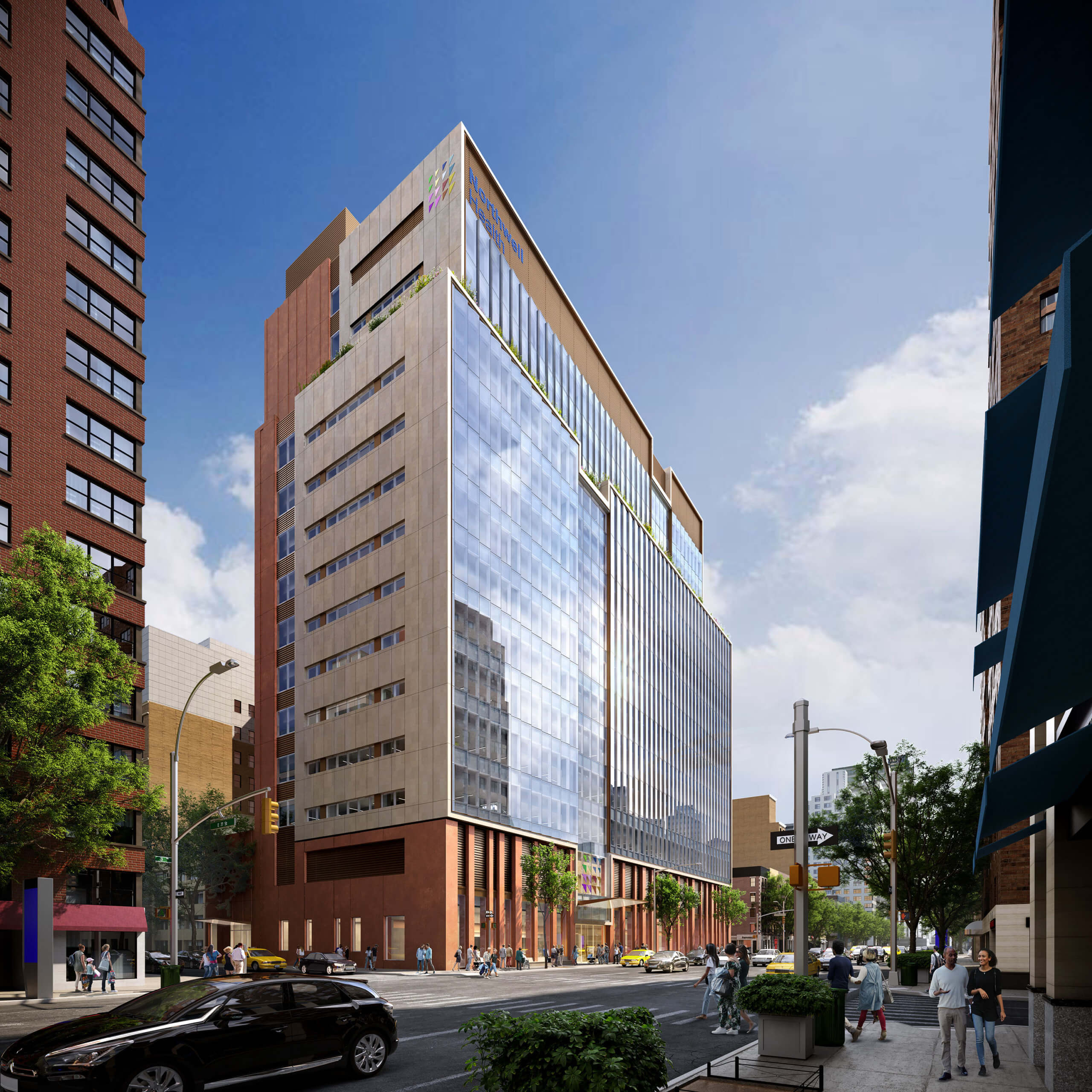 A rendering of Northwell Health's new medical pavillion on the Upper East Side