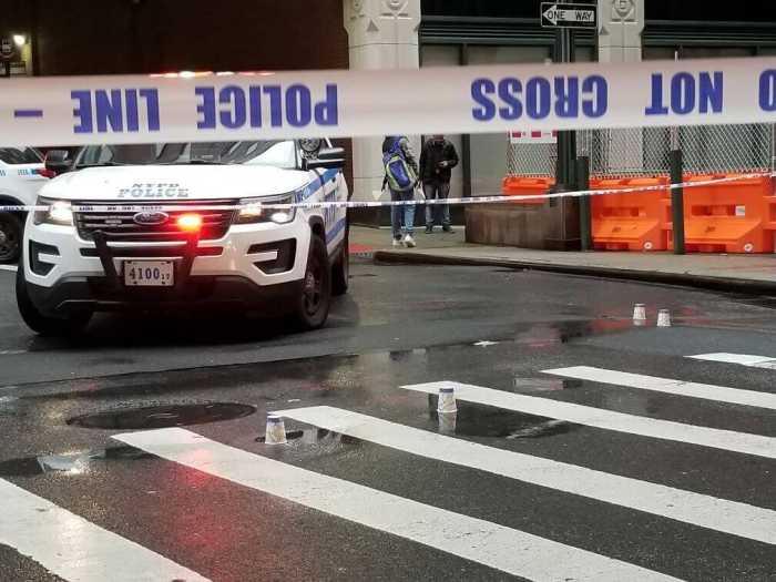 scene of a shooting in Downtown Brooklyn