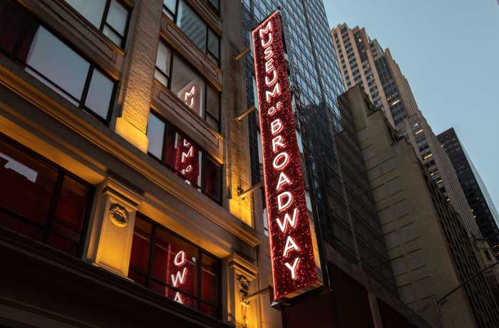 The exterior of the Museum of Broadway