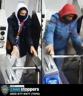 Lower Manhattan subway brutes robbed two men