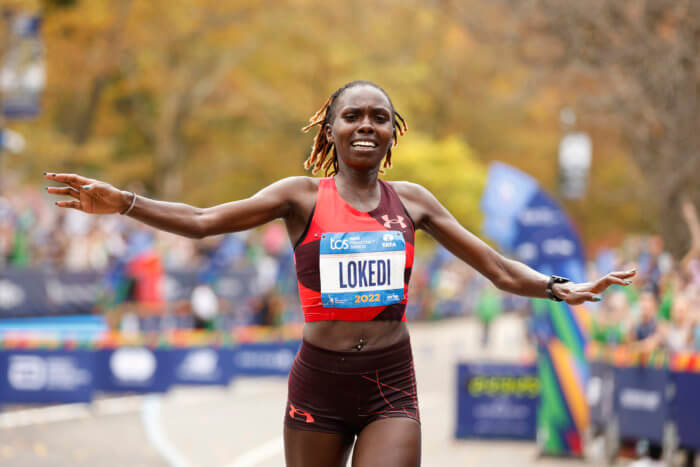 Sharon Lokedi wins the New York City Marathon