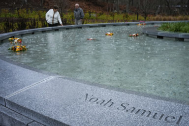 Sandy Hook school shooting memorial in Connecticut