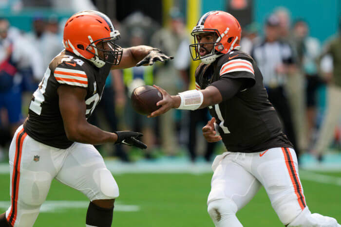 Nick Chubb and the Browns face the Buffalo Bills on Sunday