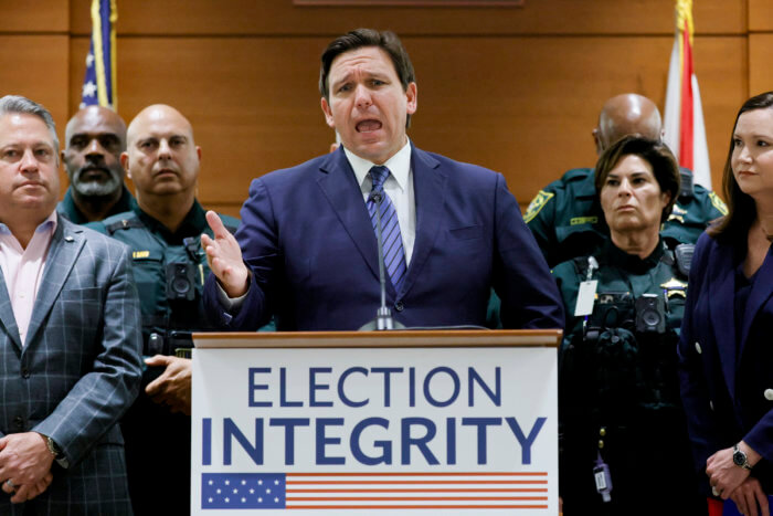 Ron DeSantis speaks about alleged voter fraud
