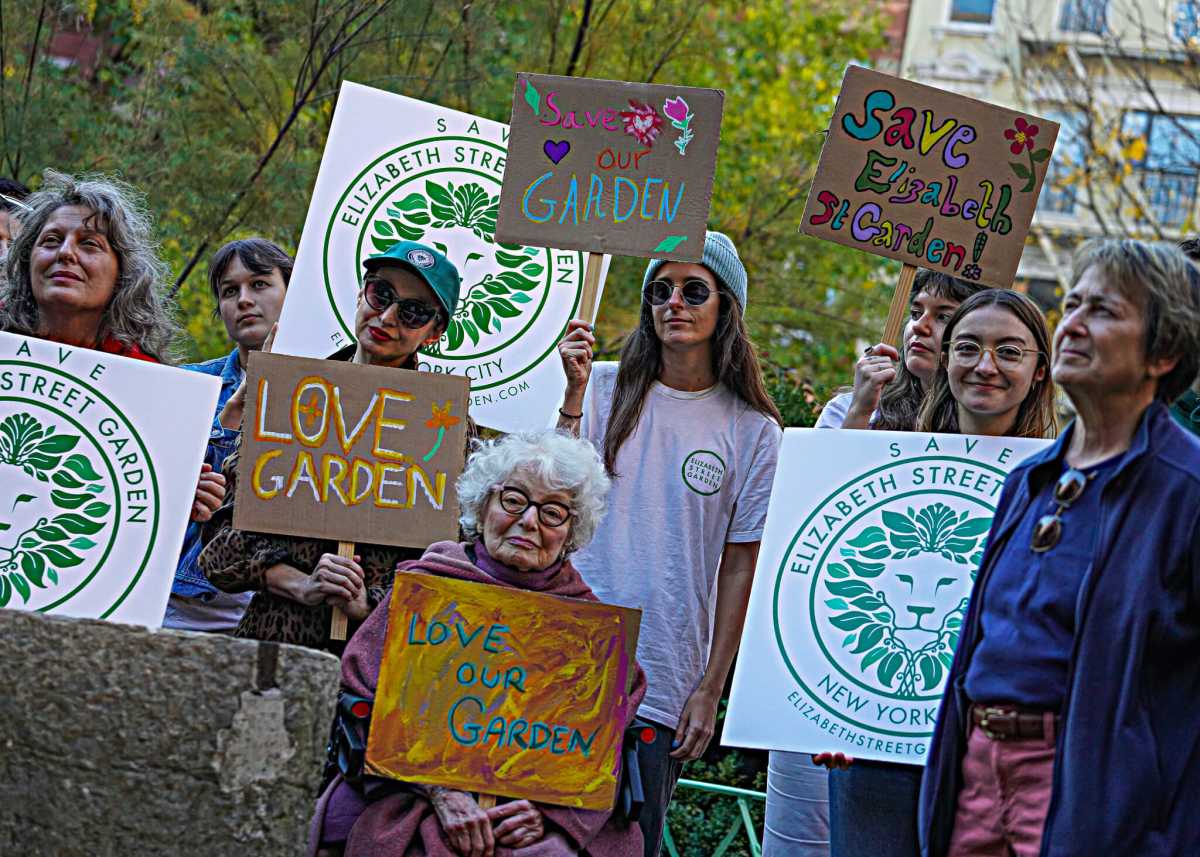 Locals gathered to celebrate a victory for the garden on Nov. 2, 2022.