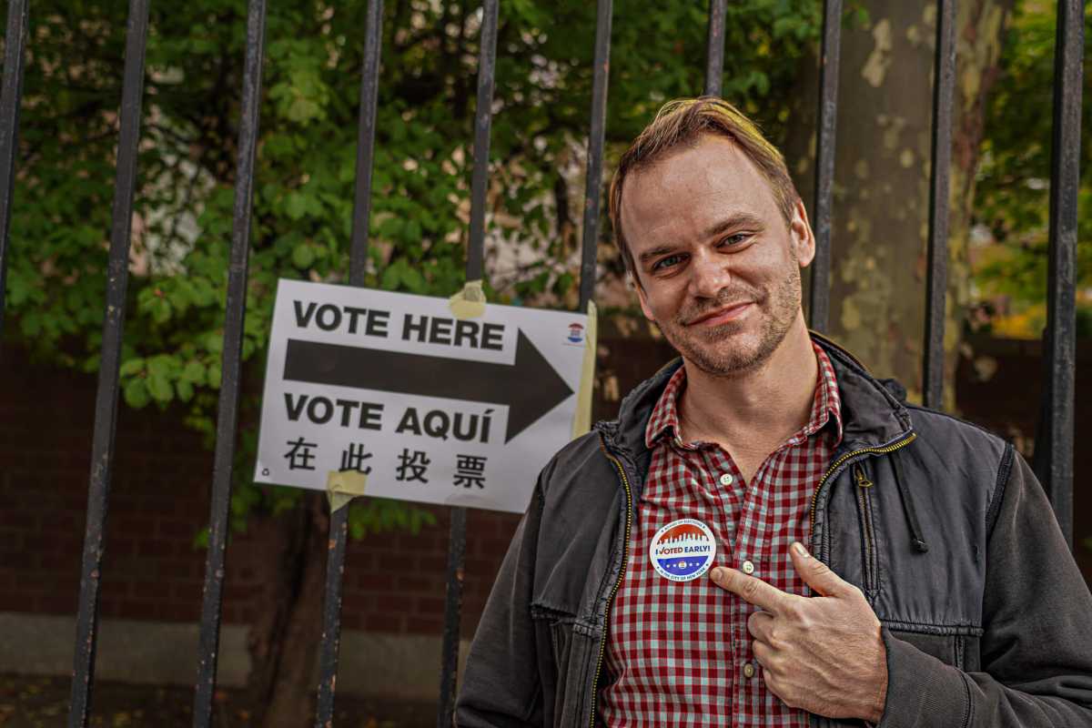 Early voter in Manhattan