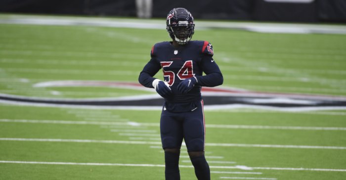 Former Jets defensive end Jacob Martin, pictured as a member of the Houston Texans.