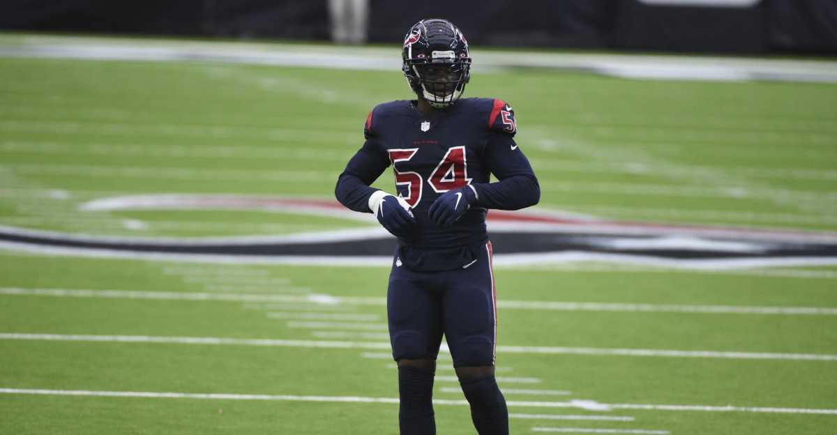 Former Jets defensive end Jacob Martin, pictured as a member of the Houston Texans.