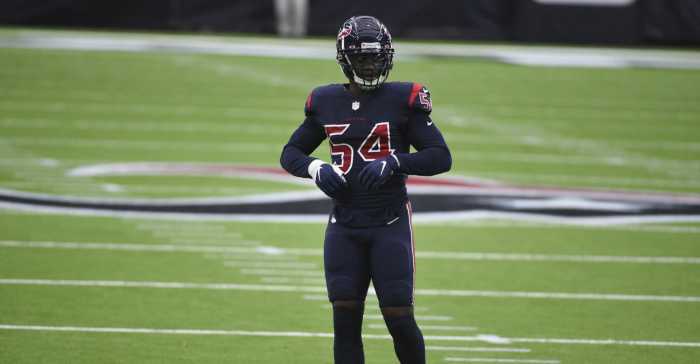 Former Jets defensive end Jacob Martin, pictured as a member of the Houston Texans.