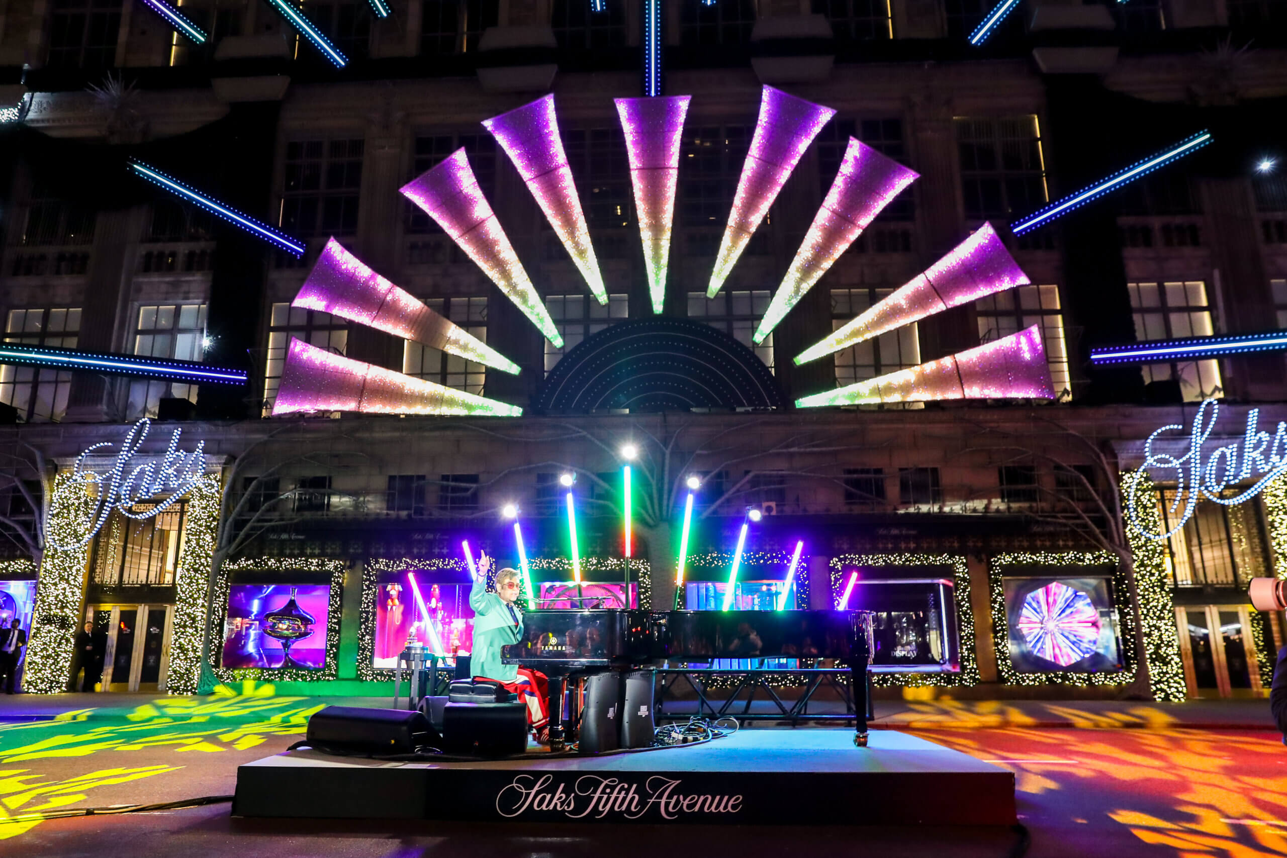 Saks Fifth Avenue window unveiling and light show