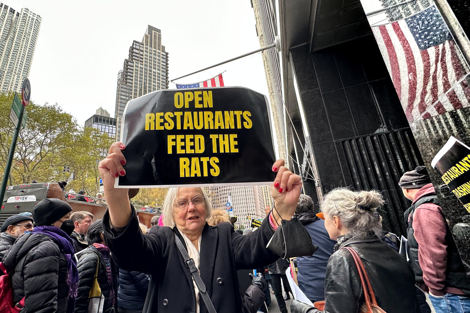 Wanting their voices heard, protestors rally against New York City restaurant shed legislation 2
