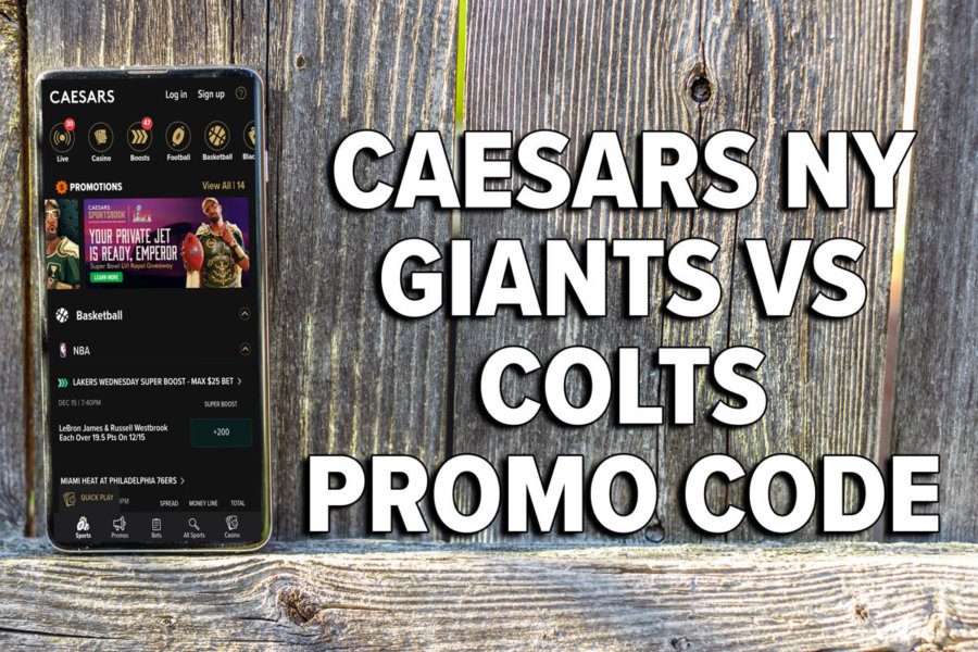 Caesars NY promo code bet GiantsColts with 1,250 bet on Caesars