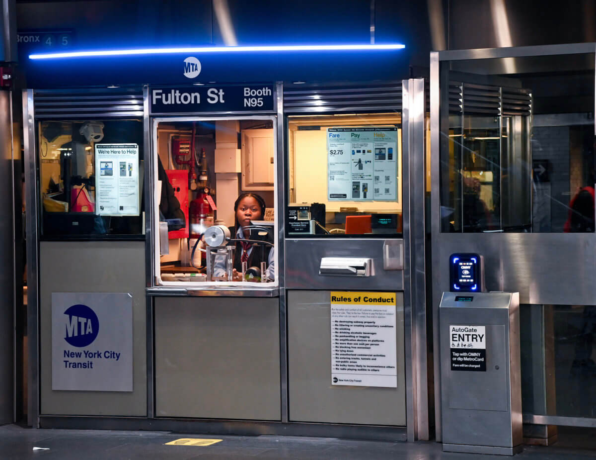 Subway station agents will work outside token booths starting next year 2