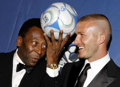 Pelé and David Beckham