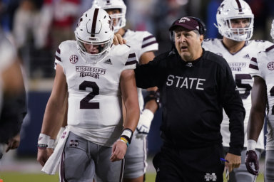 Mike Leach coaching at MSU