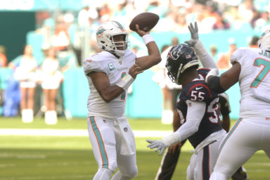 Tua Tagovailoa of the Dolphins will not play against the Bills