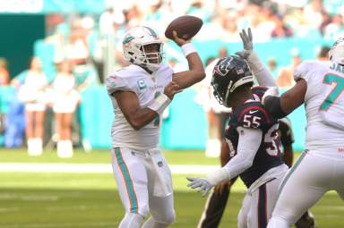 Tua Tagovailoa of the Dolphins will not play against the Bills