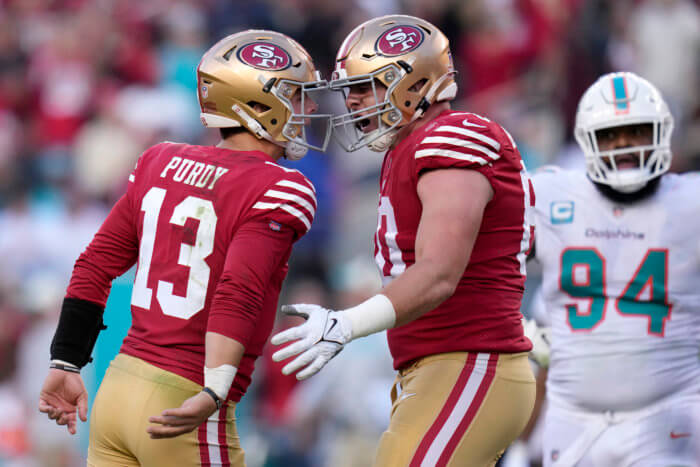 Brock Purdy and the 49ers take on the Eagles in the playoffs