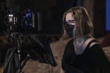 Sarah Polley on the set of "Women Talking"