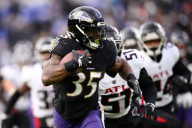 Baltimore Ravens and Gus Edwards will battle the Steelers
