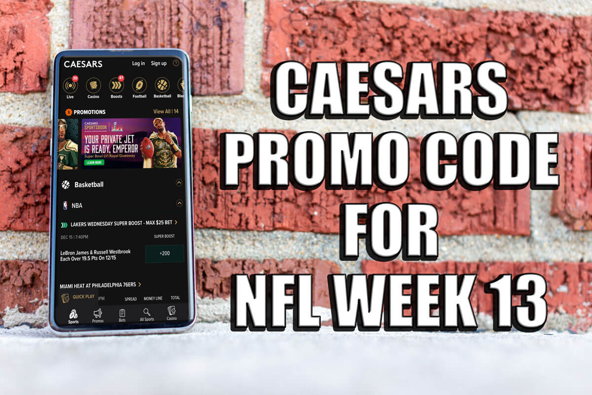 Caesars Sportsbook NY promo code 1,250 for Jets, Giants, NFL Week 13